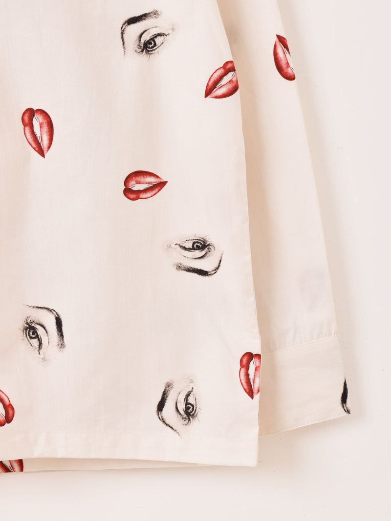 Backers マリリン・モンロー 長袖 オープンカラーシャツ