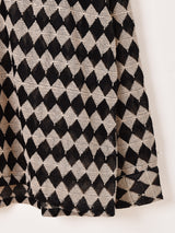 Backers ダイア柄 メッシュ 長袖 オープンカラーシャツ