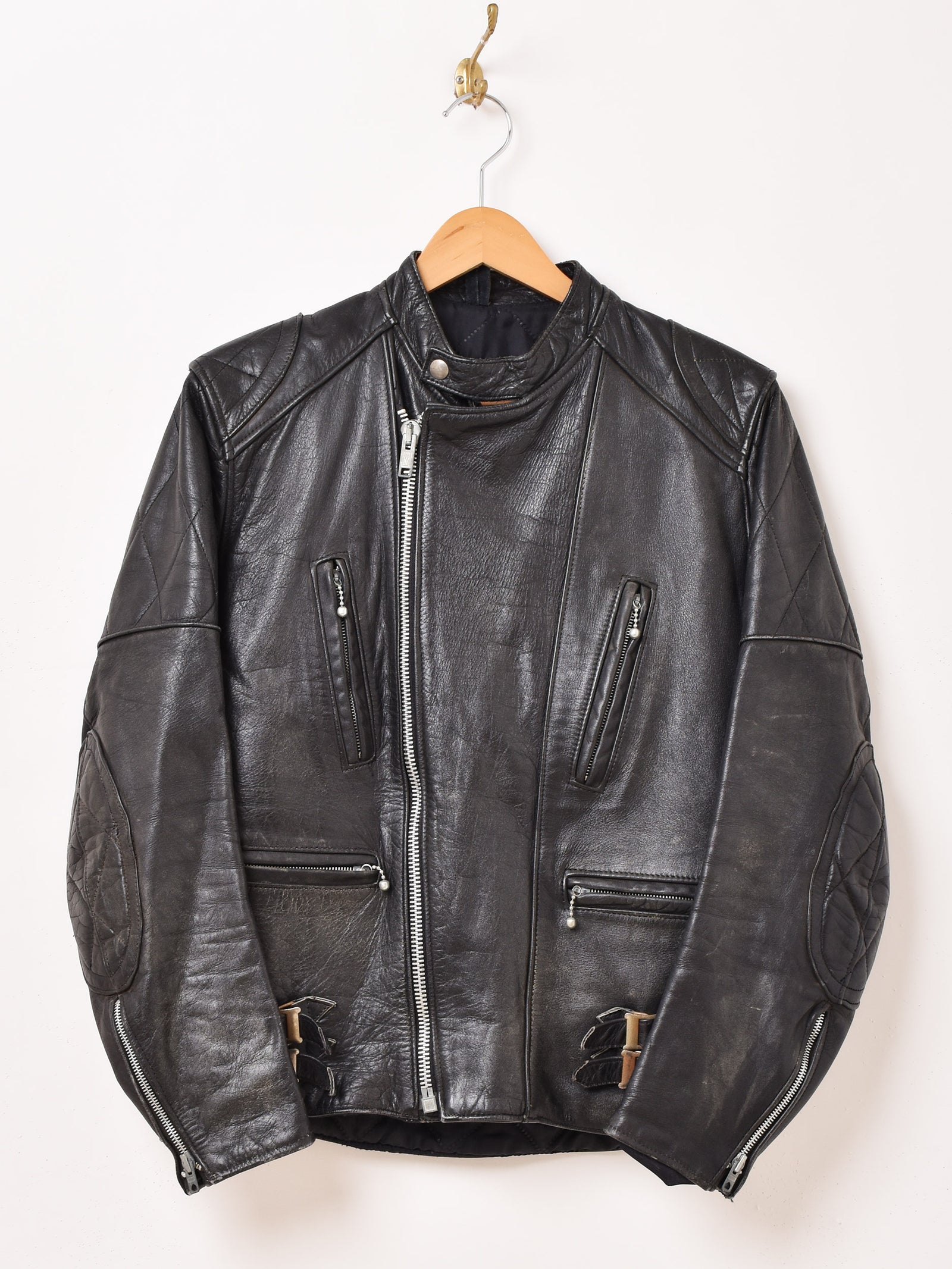 イギリス製 70's〜 ”RIVETT'S LONDON” Leather Double Riders Jacket – 古着屋Top of the  Hillのネット通販サイト