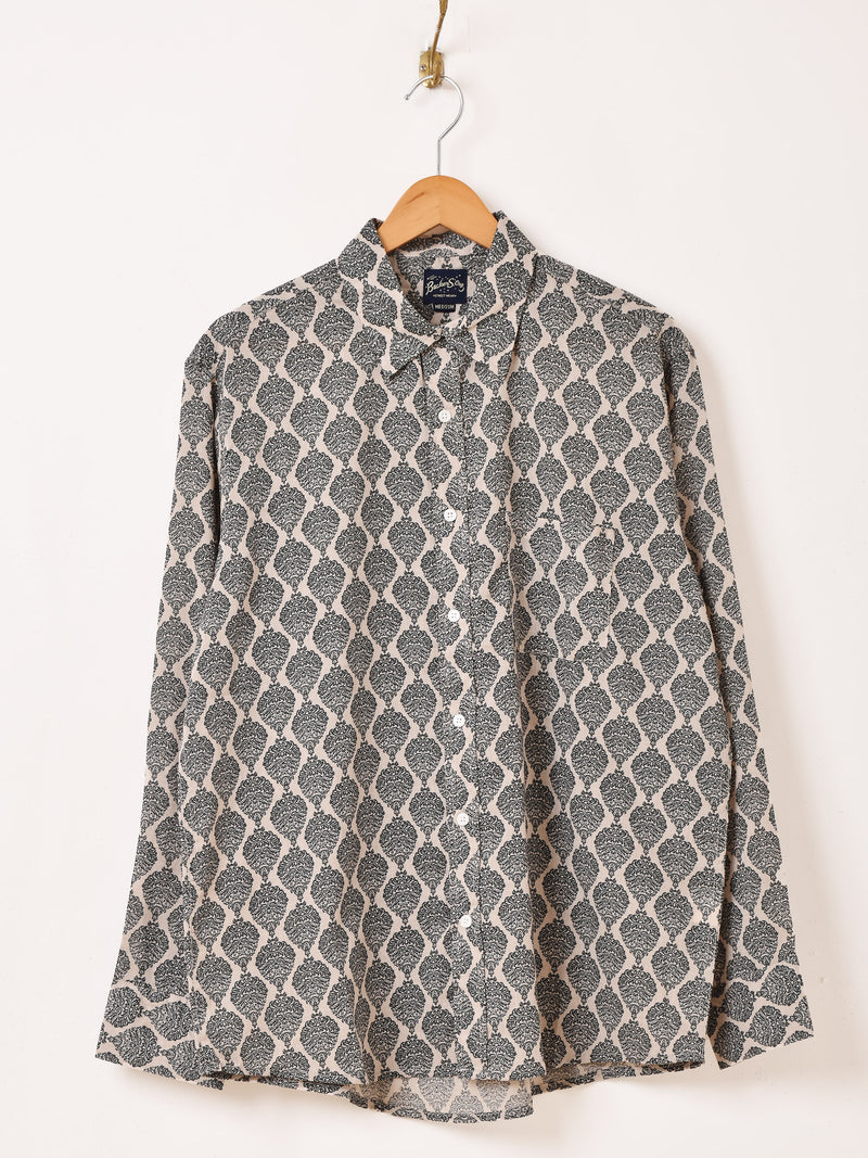 【2色展開】Backers ダマスク柄 長袖シャツ