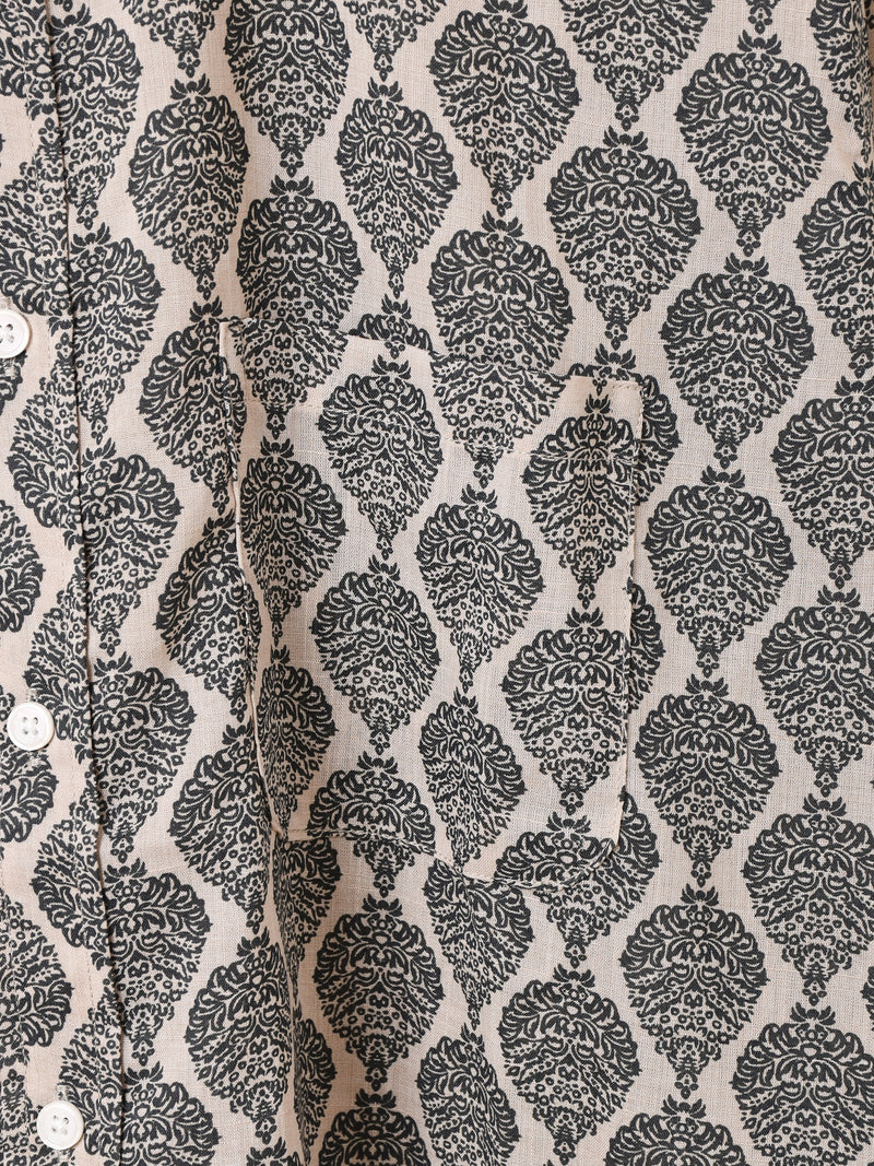 【2色展開】Backers ダマスク柄 長袖シャツ