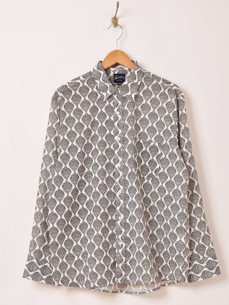 【2色展開】Backers ダマスク柄 長袖シャツ