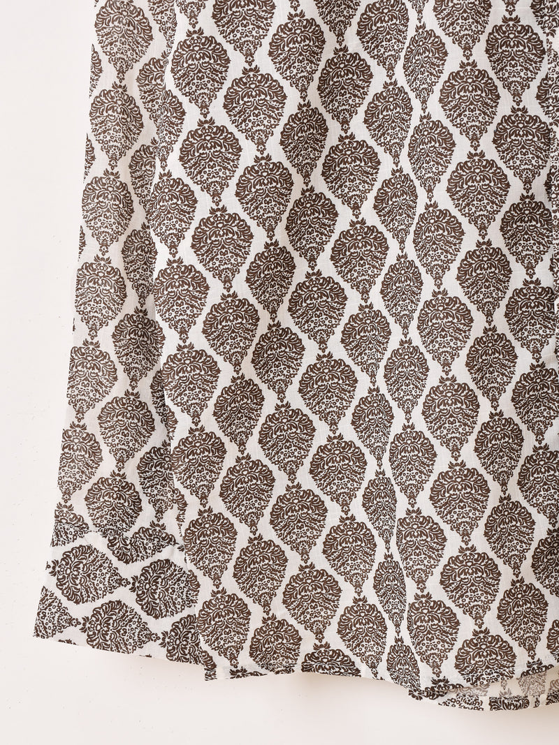 【2色展開】Backers ダマスク柄 長袖シャツ