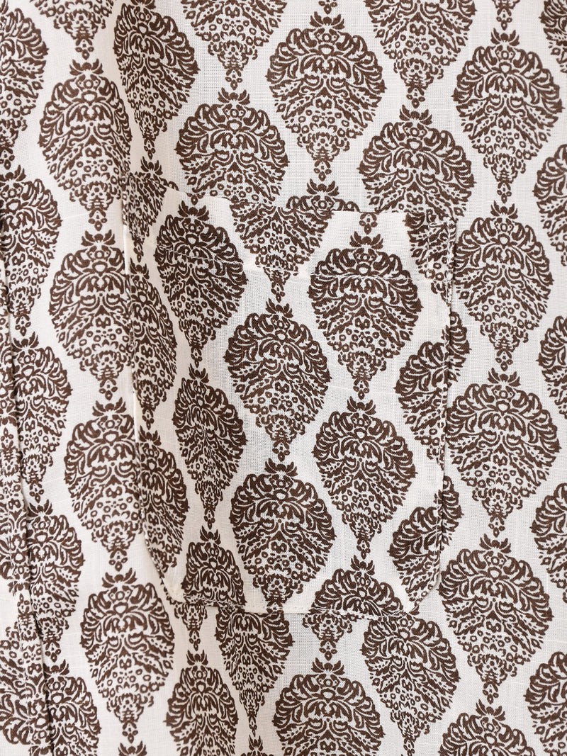 【2色展開】Backers ダマスク柄 長袖シャツ