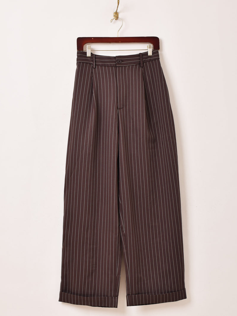 【3色展開】Backers ピンストライプ柄 ワイドパンツ