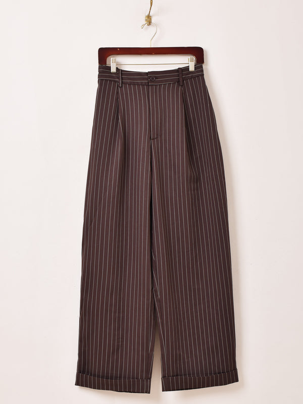 【3色展開】Backers ピンストライプ柄 ワイドパンツ