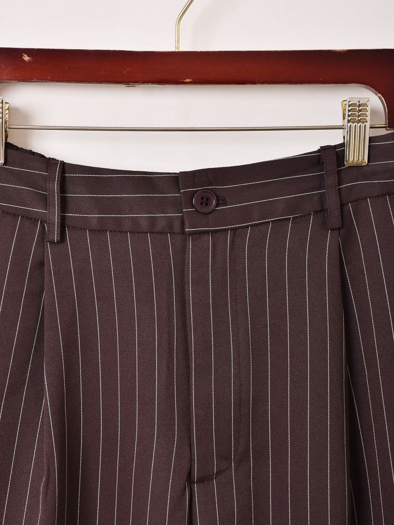 【3色展開】Backers ピンストライプ柄 ワイドパンツ