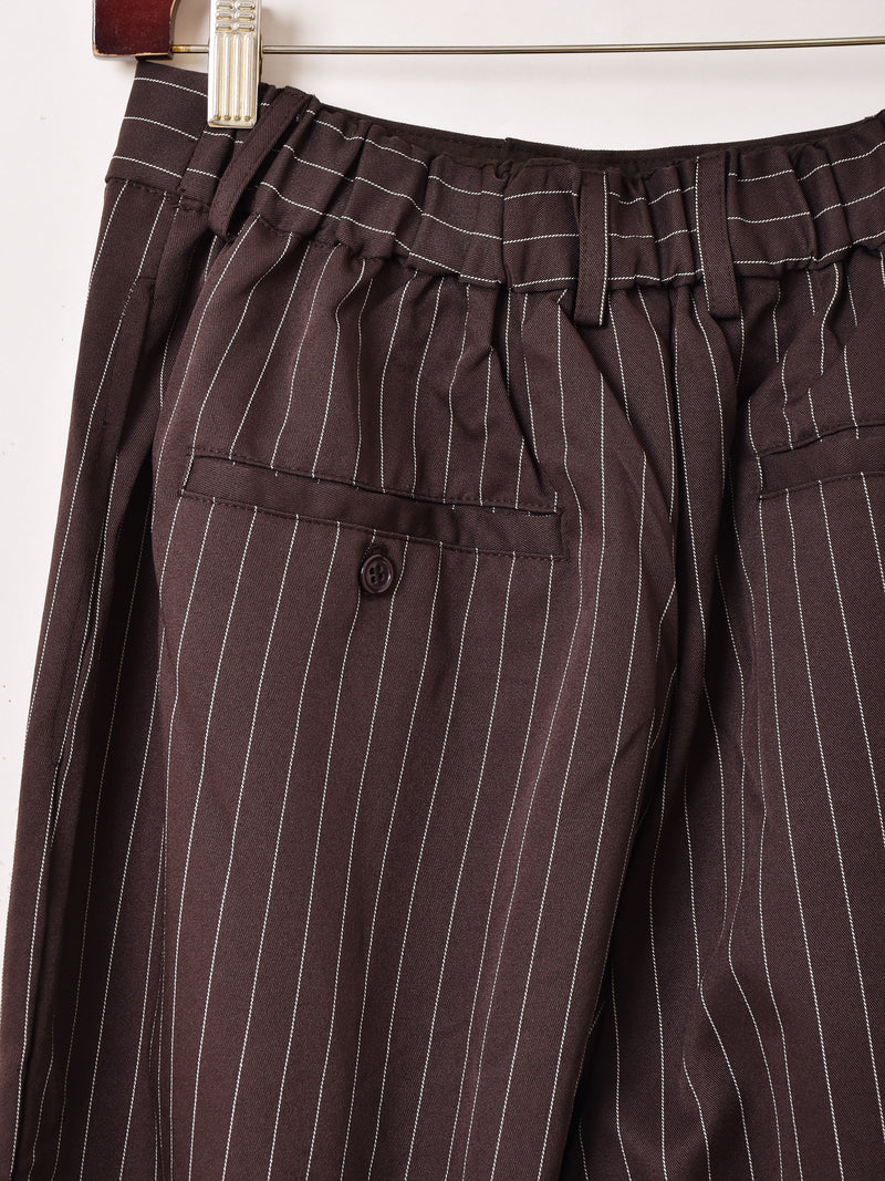 【3色展開】Backers ピンストライプ柄 ワイドパンツ