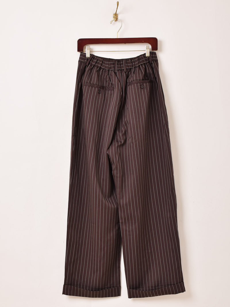 【3色展開】Backers ピンストライプ柄 ワイドパンツ