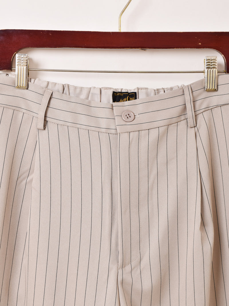 【3色展開】Backers ピンストライプ柄 ワイドパンツ