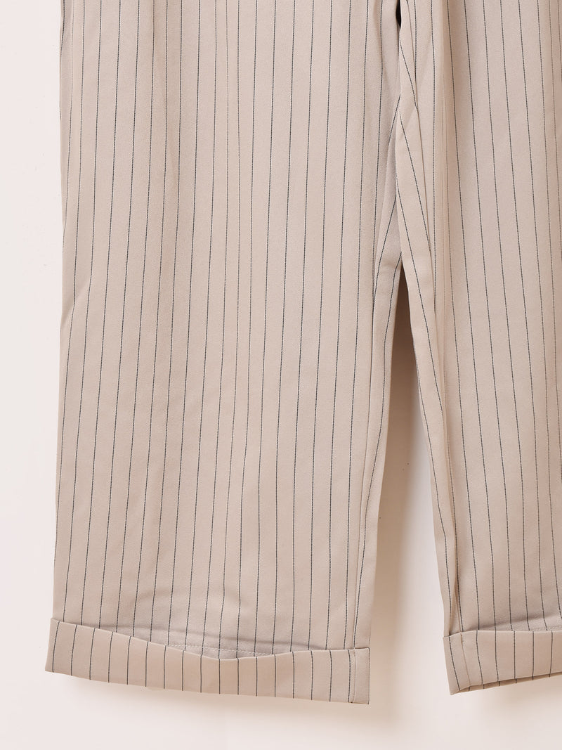 【3色展開】Backers ピンストライプ柄 ワイドパンツ