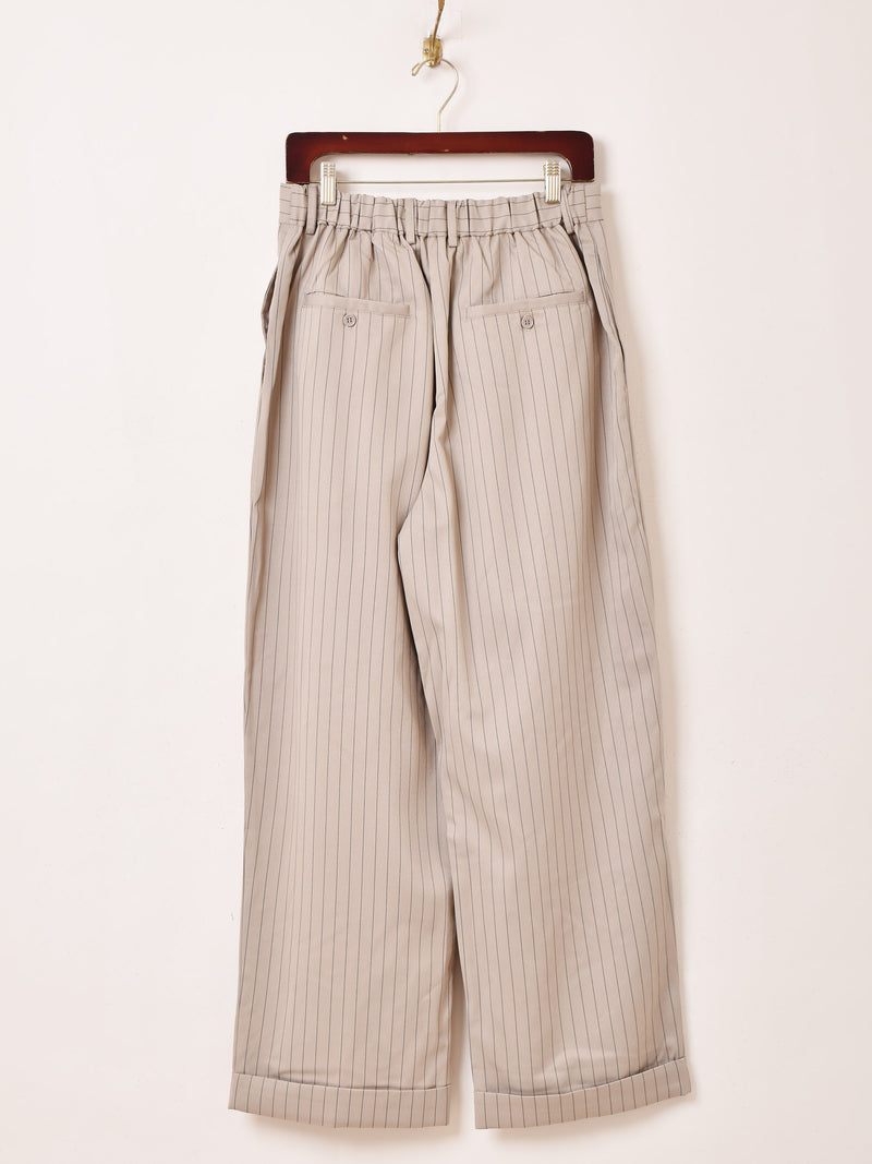 【3色展開】Backers ピンストライプ柄 ワイドパンツ