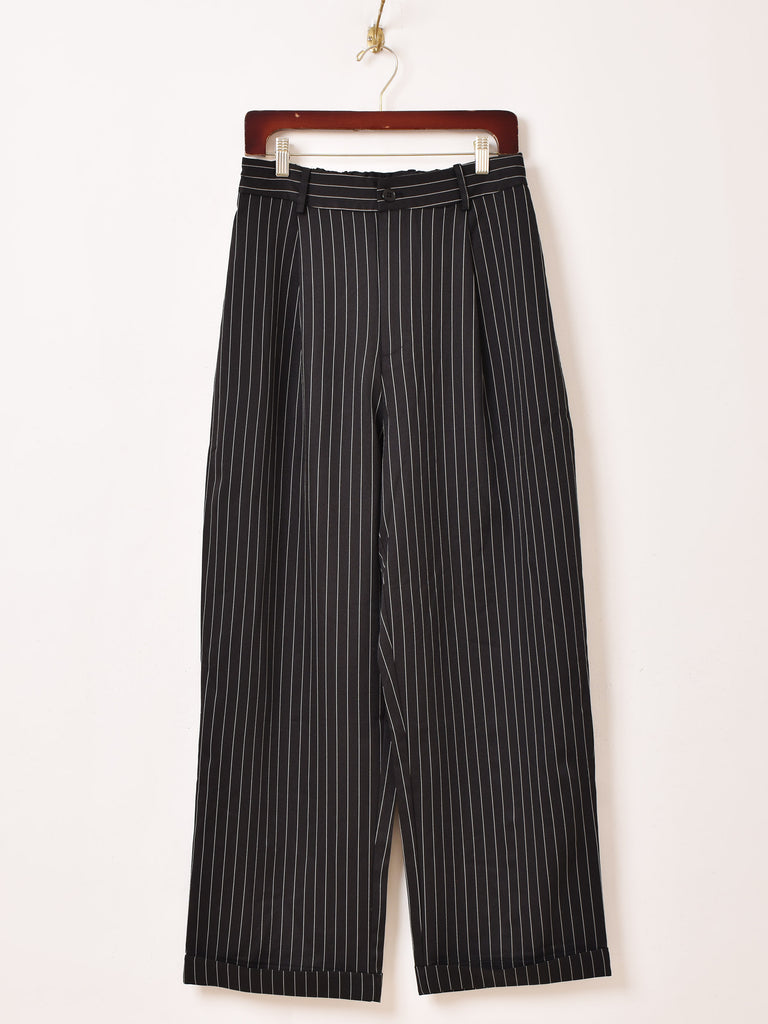 【3色展開】Backers ピンストライプ柄 ワイドパンツ
