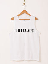 【2色展開】 プリント タンクトップ「LIFEGUARD」