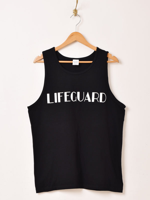 【2色展開】 プリント タンクトップ「LIFEGUARD」
