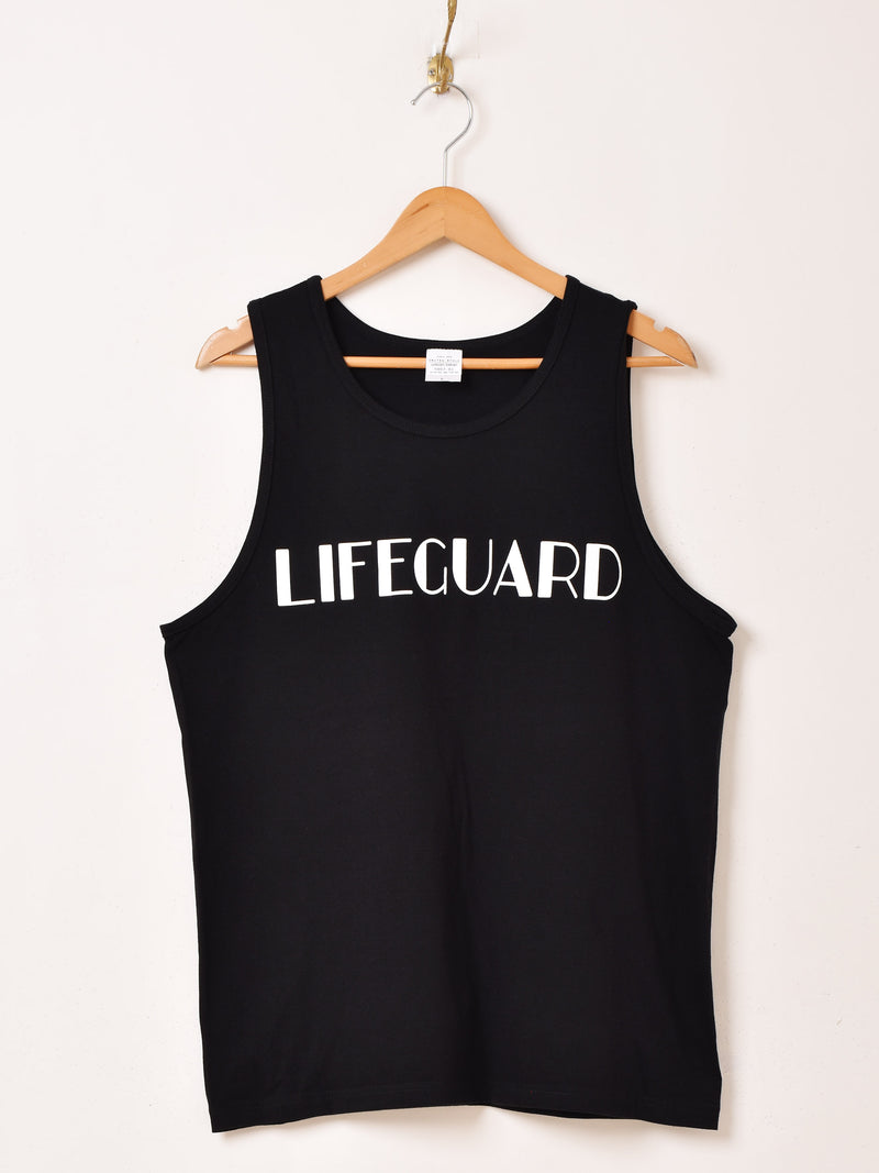 【2色展開】 プリント タンクトップ「LIFEGUARD」