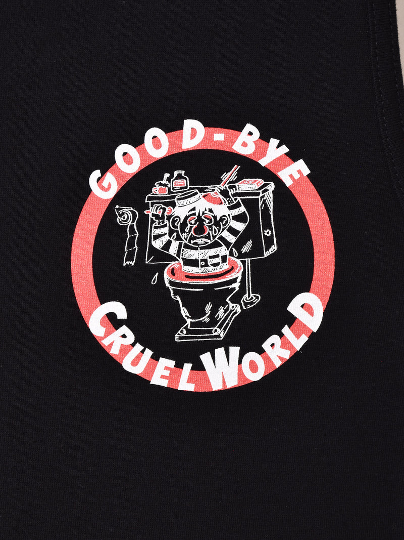 【2色展開】 プリント タンクトップ「GOOD-BYE」