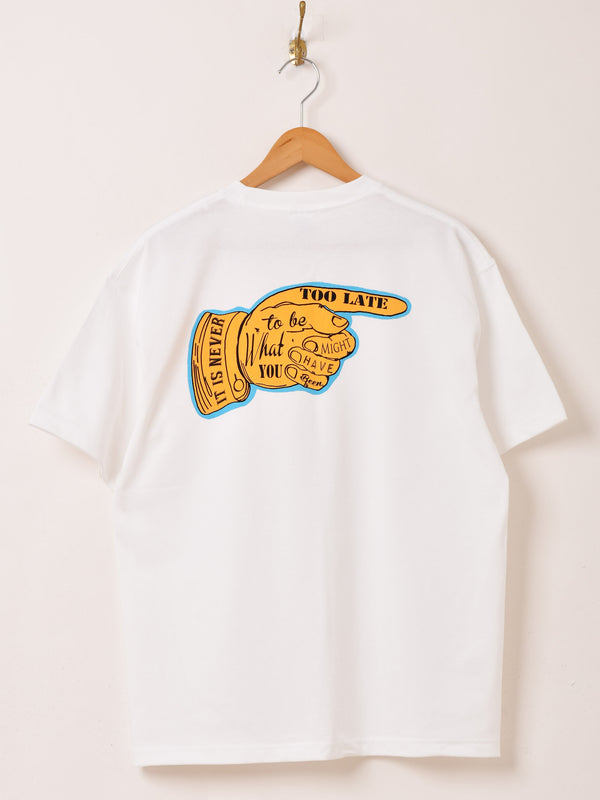 【2色展開】 プリントTシャツ「HAND SIGN」