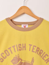 Backers プリント リンガーTシャツ「SCOTTISH TERRIER」