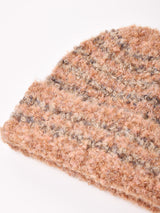 【2色展開】カーリーファー ボーダー ニットキャップ