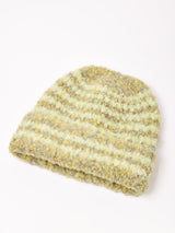 【2色展開】カーリーファー ボーダー ニットキャップ