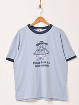 Backers プリント リンガーTシャツ「BEER MONSTER」