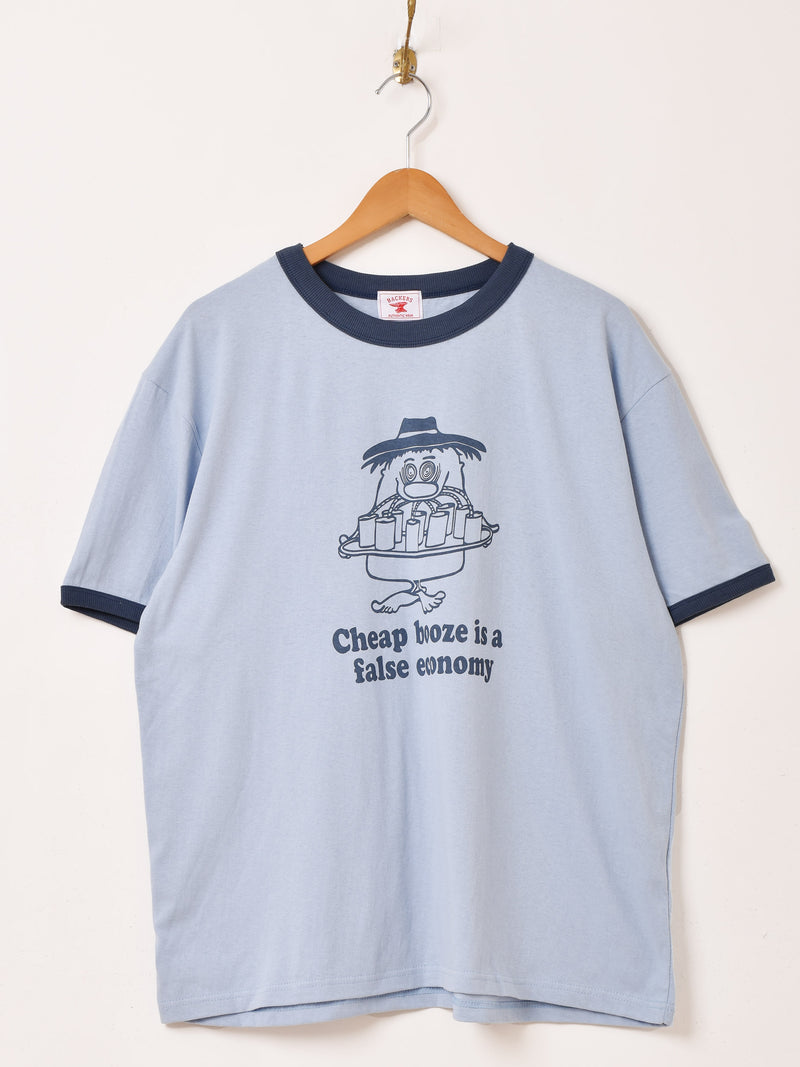 Backers プリント リンガーTシャツ「BEER MONSTER」