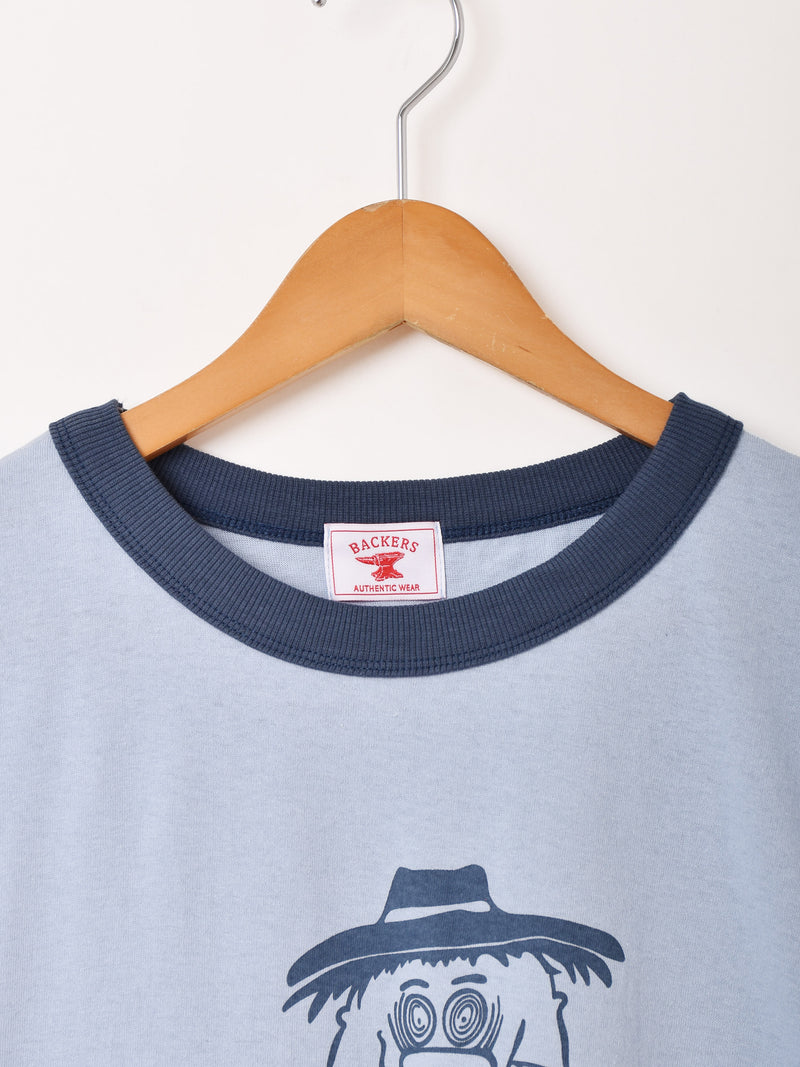 Backers プリント リンガーTシャツ「BEER MONSTER」