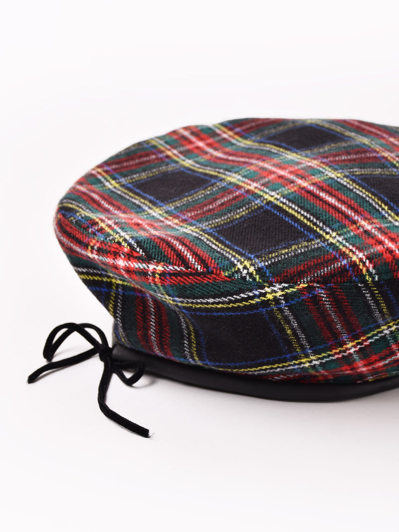 【2色展開】タータンチェック柄 ベレー帽