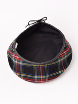 【2色展開】タータンチェック柄 ベレー帽