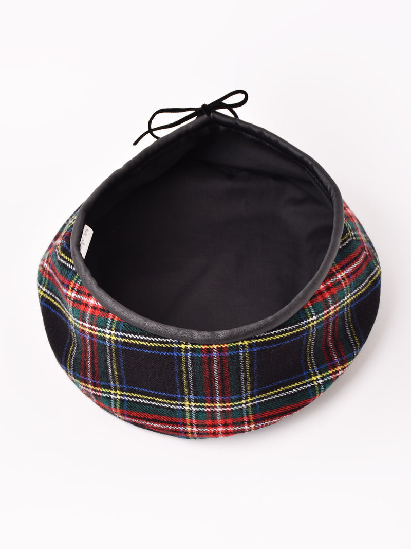【2色展開】タータンチェック柄 ベレー帽