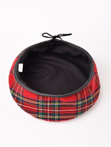 【2色展開】タータンチェック柄 ベレー帽