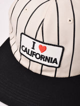 ストライプ パッチ 刺繍キャップ「CALIFORNIA」