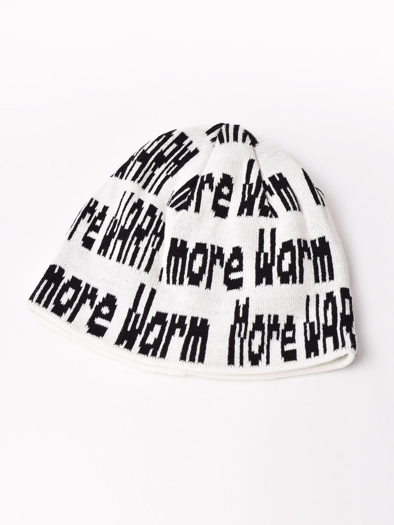 【2色展開】ロゴ入り ニットキャップ「More Warm」