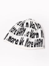 【2色展開】ロゴ入り ニットキャップ「More Warm」