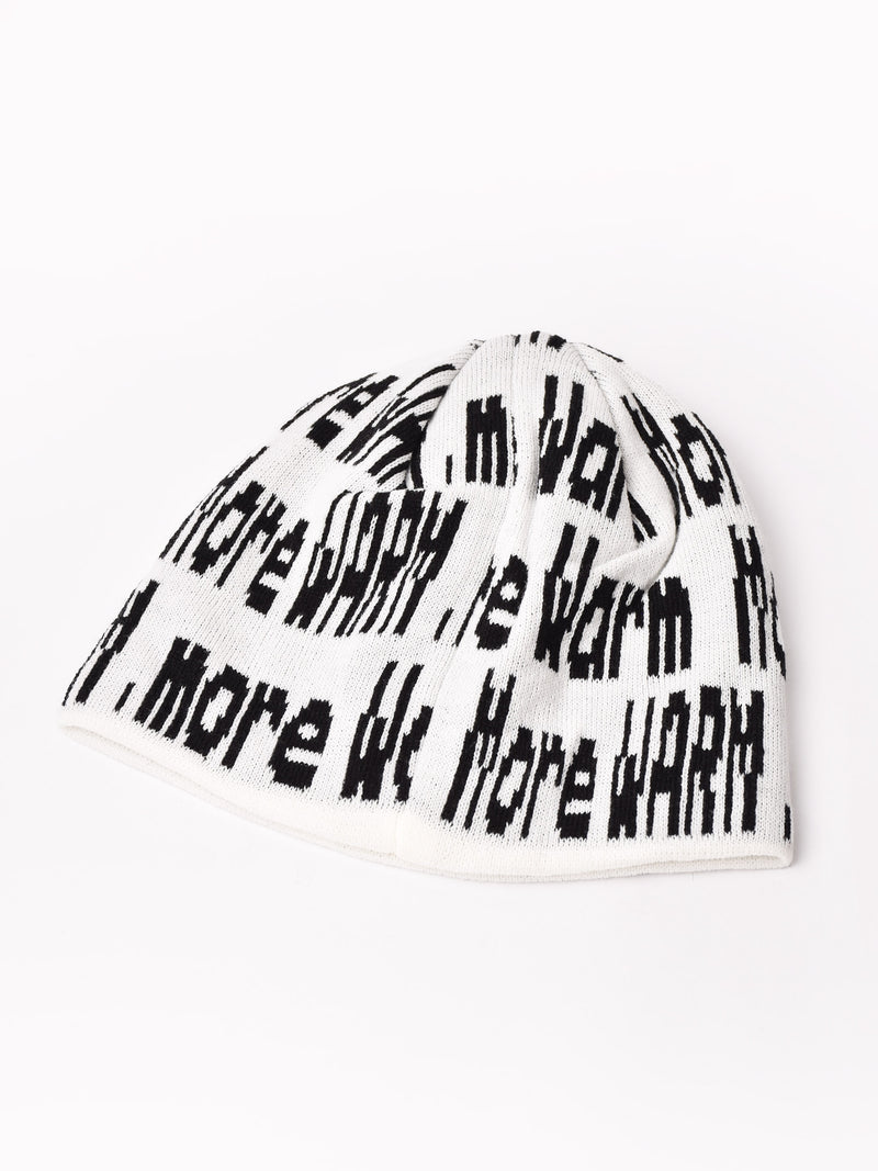 【2色展開】ロゴ入り ニットキャップ「More Warm」
