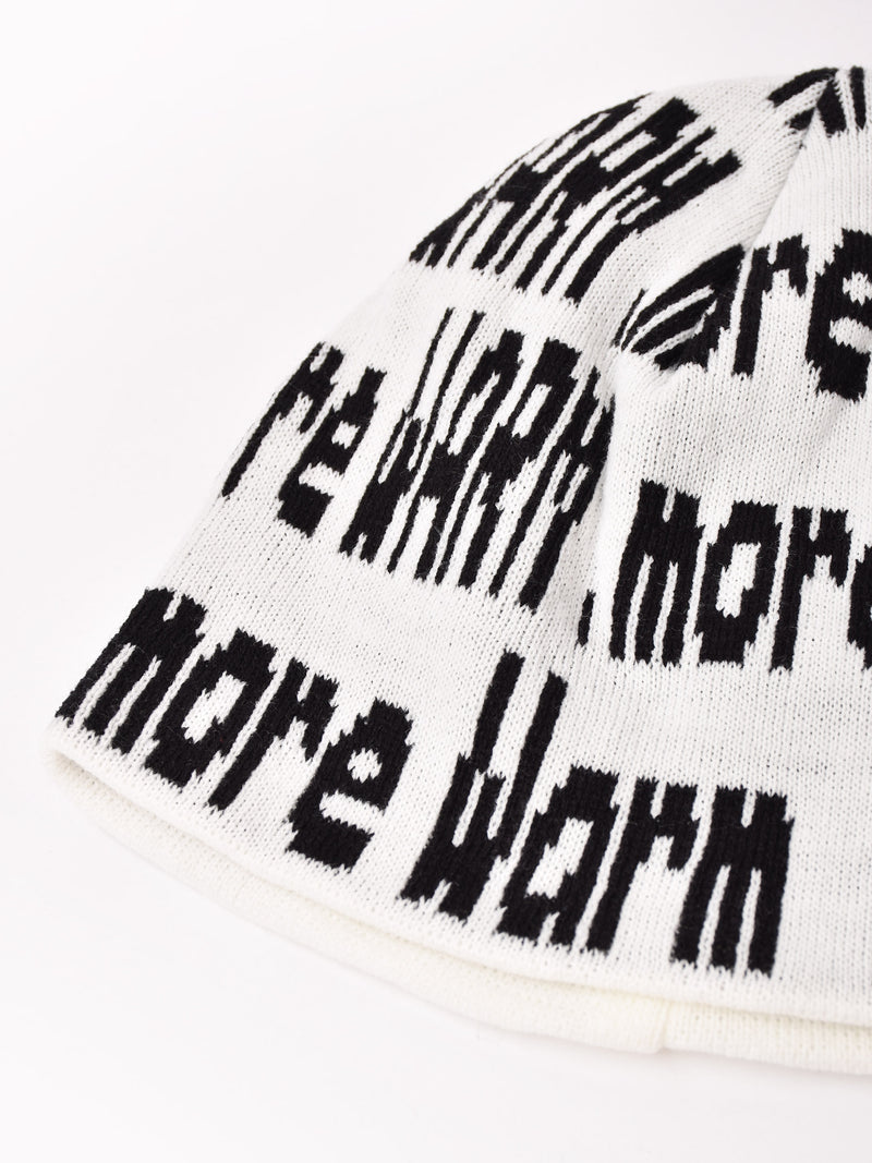 【2色展開】ロゴ入り ニットキャップ「More Warm」