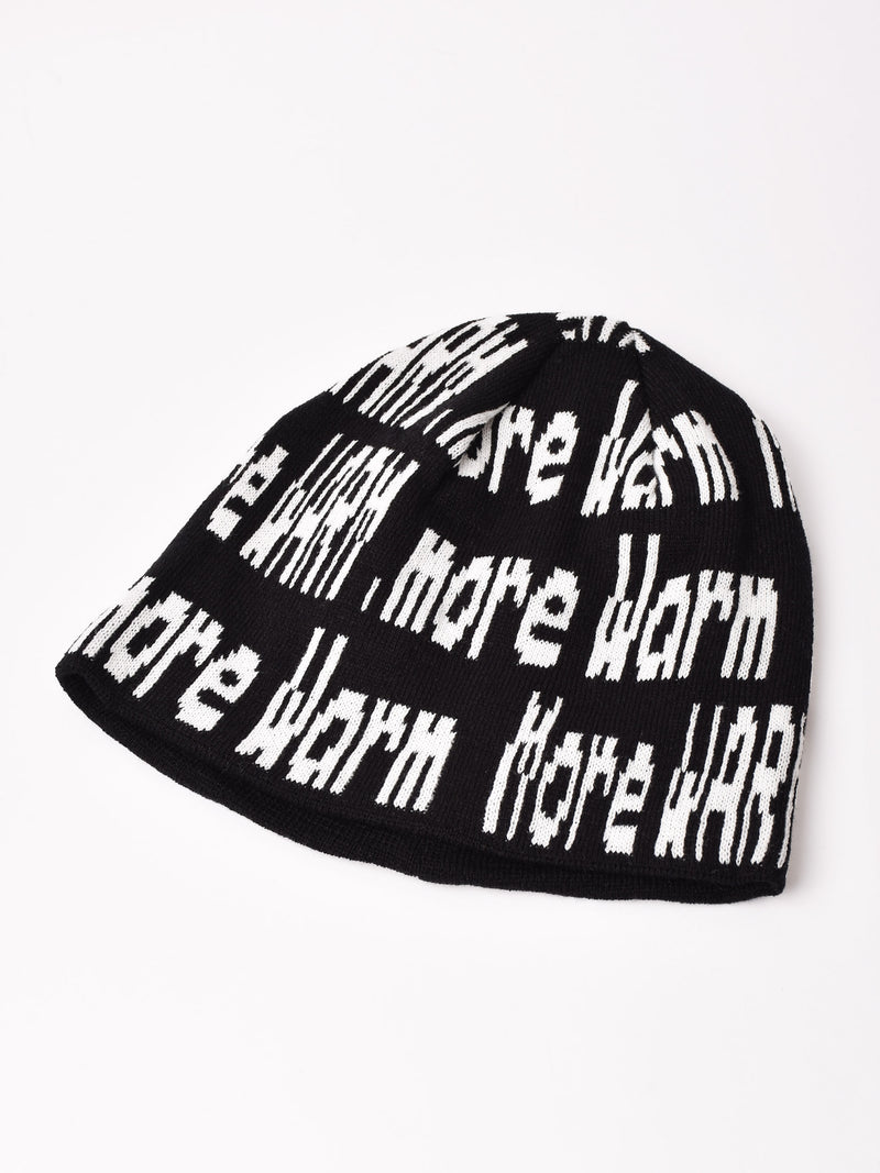 【2色展開】ロゴ入り ニットキャップ「More Warm」