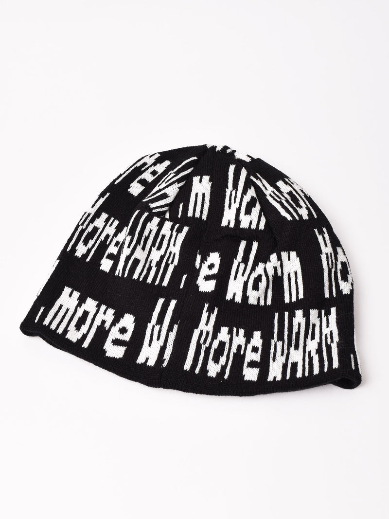【2色展開】ロゴ入り ニットキャップ「More Warm」
