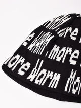 【2色展開】ロゴ入り ニットキャップ「More Warm」