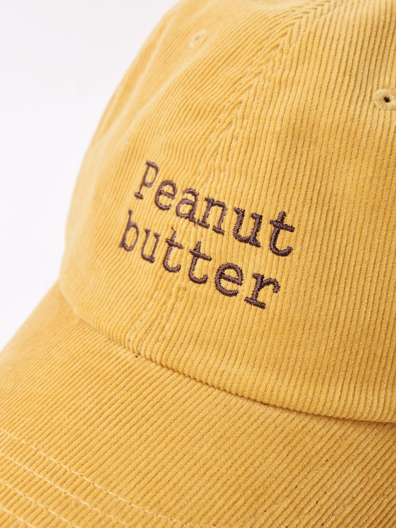 刺繍入り コーデュロイキャップ 「Peanut Butter」