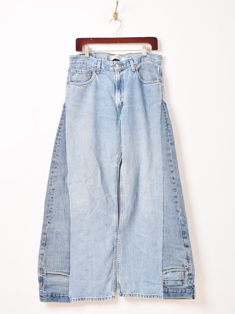 リメイク ワイドフレア デニムパンツ W33 – 古着屋Top of the Hillの