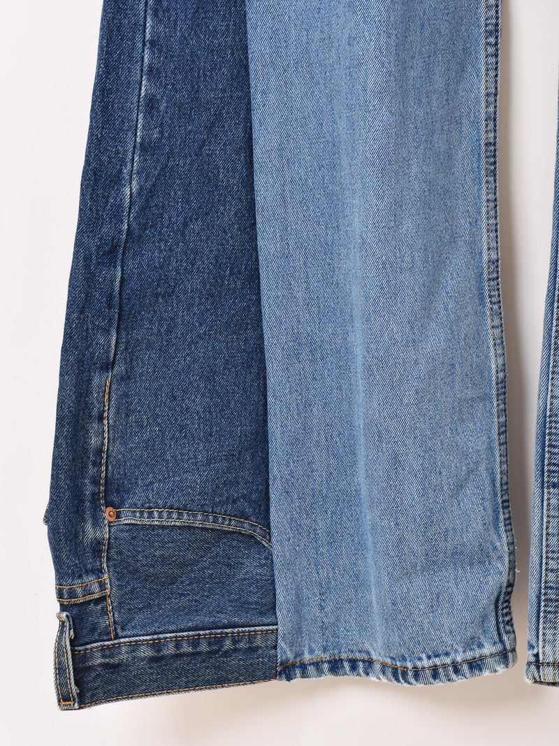 リメイク ワイドフレア デニムパンツ W35 – 古着屋Top of the Hillの