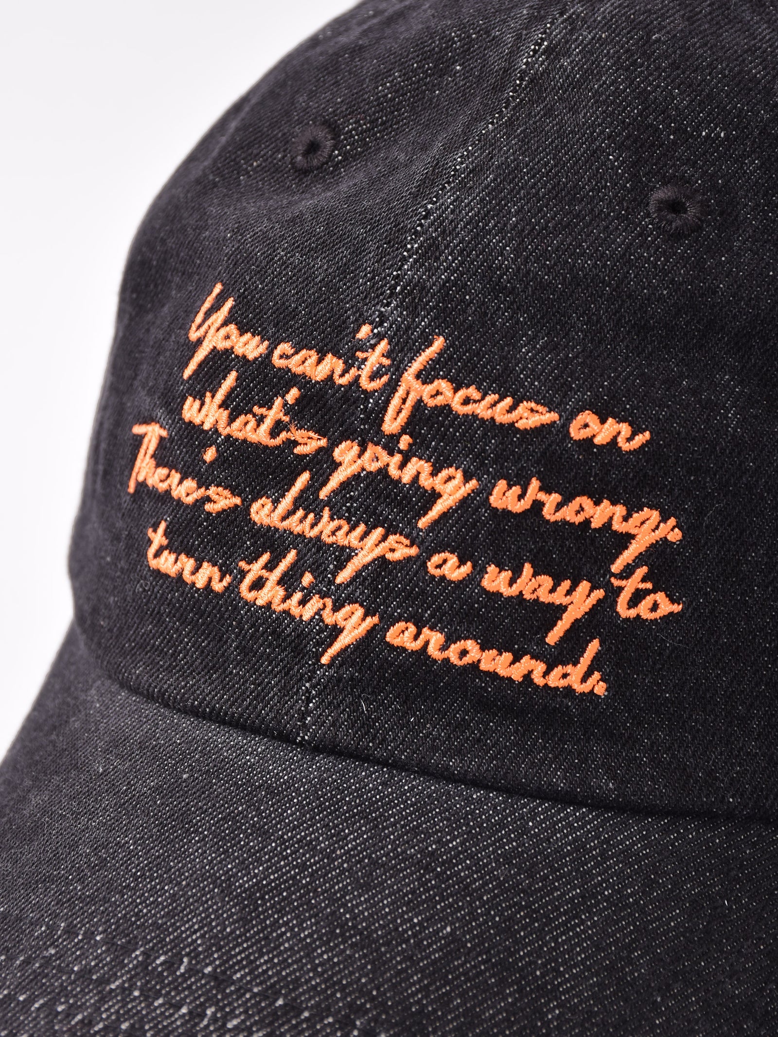 刺繍入り デニムキャップ「You Can't」 – 古着屋Top of the Hillの