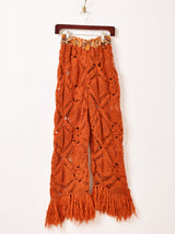 リメイク フリンジ クロシェパンツ