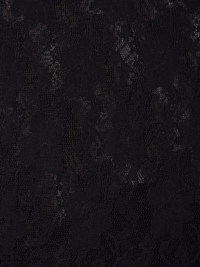 【2色展開】Meridian 花柄レース フリル ノースリーブワンピース