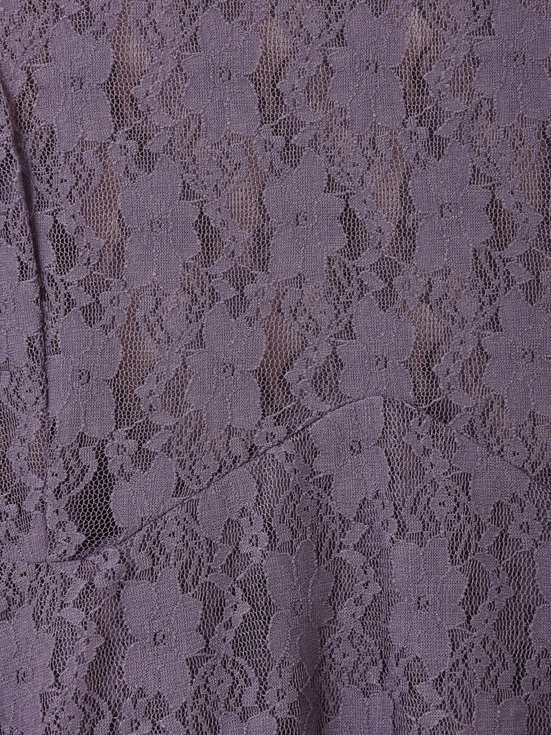 【2色展開】Meridian 花柄レース フリル ノースリーブワンピース