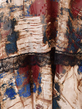 Meridian 総柄 ラッフル キャミソールワンピース