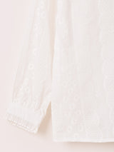 Meridian コットンレース 長袖ブラウス