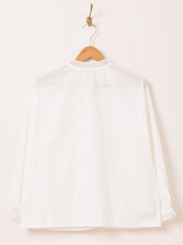 Meridian コットンレース 長袖ブラウス